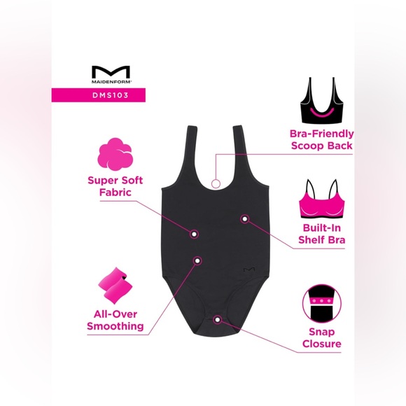 MaidenForm Fuchsia Body Suit - Picture 5 of 5